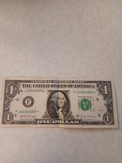 Billete de Dóllar Con Estrella F 1(contact info removed) * 2017 