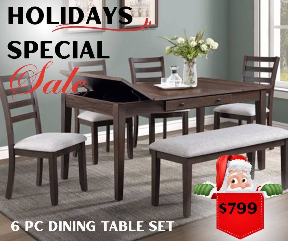 6 Pc Dining Table Set 