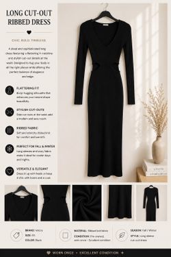 Abercrombie Long Ribbed Cut-Out Dress