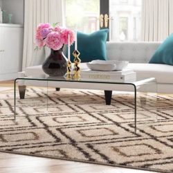 Glass Waterfall Coffee Table