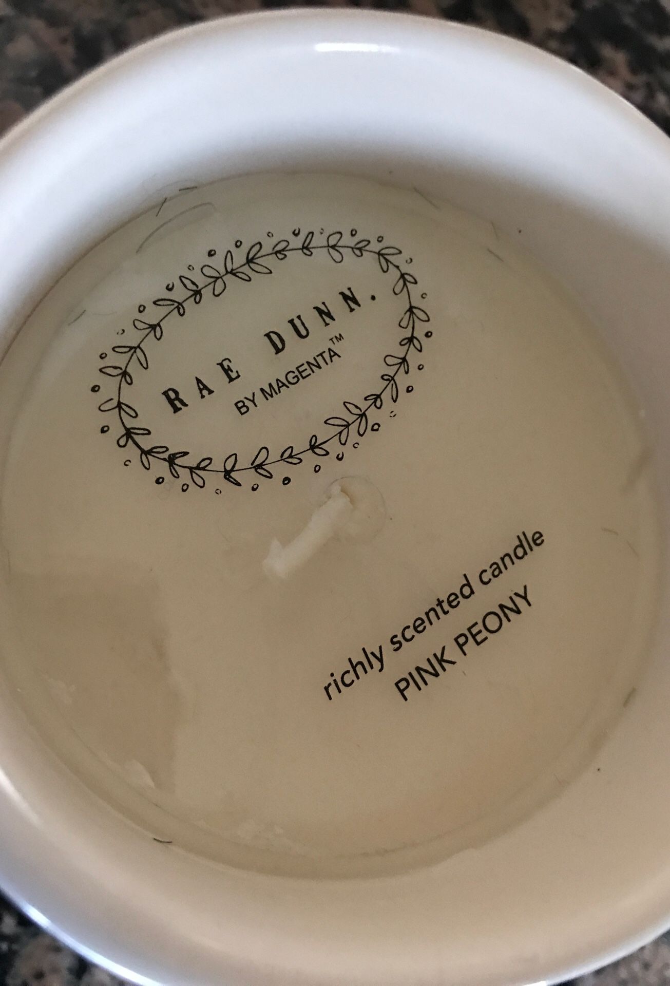 RAE DUNN HELLO SPRING PINK PEONY SCENTED CANDLE