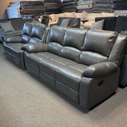 $998 SOFA & LOVESEAT RECLINER LEATHER 
