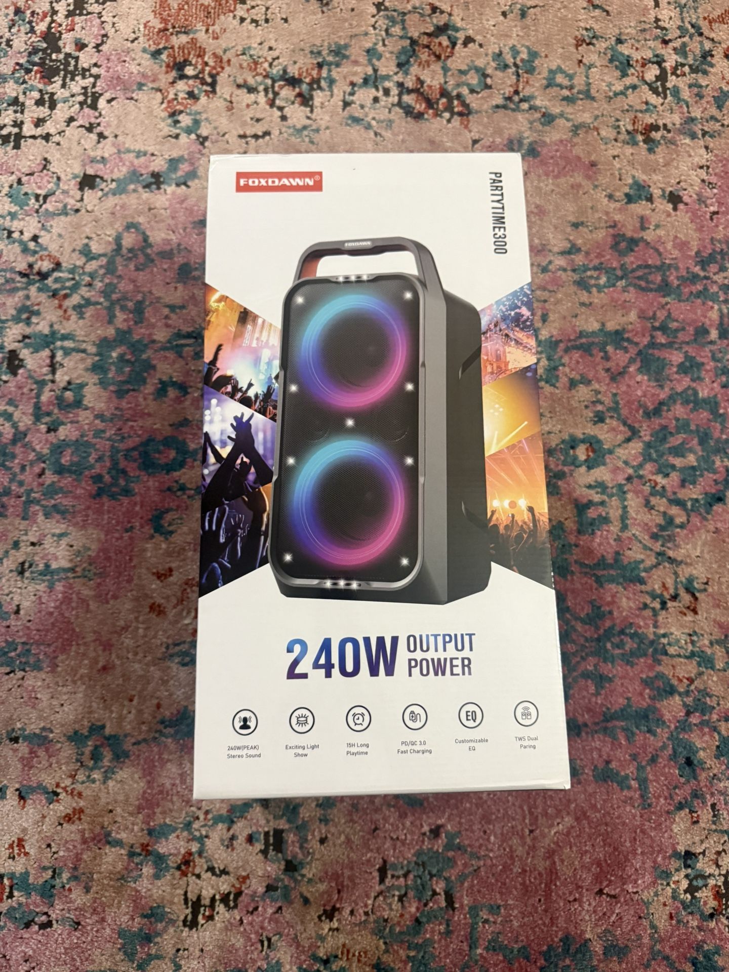 New Foxdawn Portable Bluetooth Speaker 240W Boombox