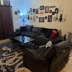 couch, ottoman & oversized chair