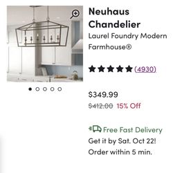 NEW 6-bulb Pendant Light (Kitchen/dinning room) 