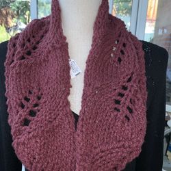 Woman Infinity Scarf Handmade One Of A Kind 