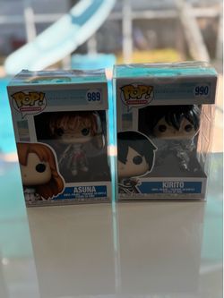 Asuna and Kirito Funko Pops