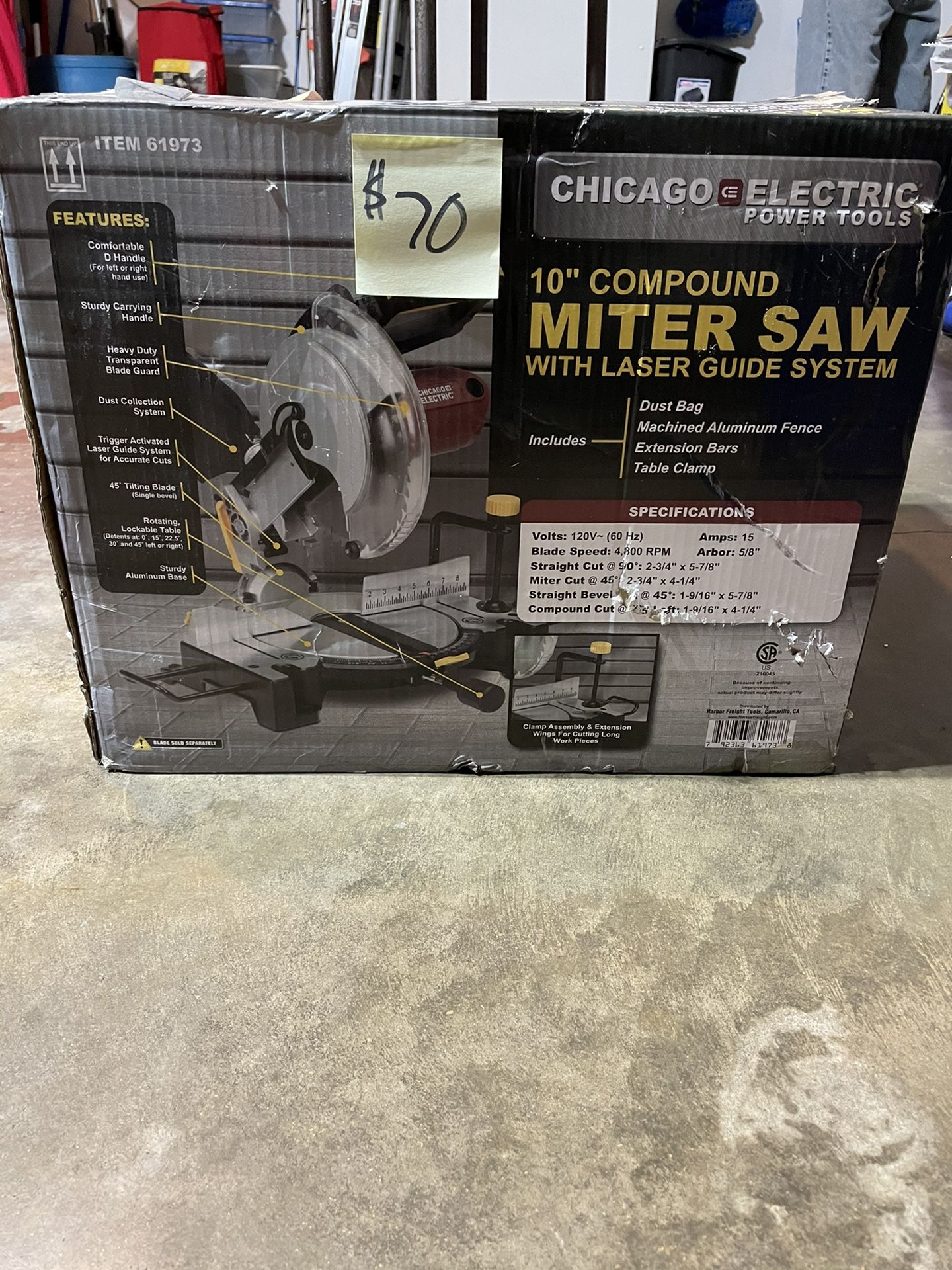 Chicago Electric Power Tool 10’ Compound Miter saw 