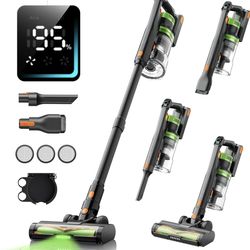 Cordless Vacuum Cleaner, 550W/45Kpa Vacuum Cleaners for Home, 60Mins Anti-Tangle Stick Vacuums with Rechargeable Battery, Dual-Handheld Lightweight Va