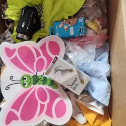 Vatiety Box Used And New Baby Clothes And Electronics