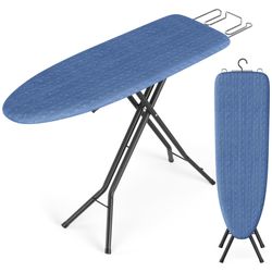 Ironing Board, Foldable Iron Board, Height Adjustable up to 35 Inches, with 4 Layered Cover and Pad, Iron Rest, Hook, Steel X-Legs, for Home, Laundry 