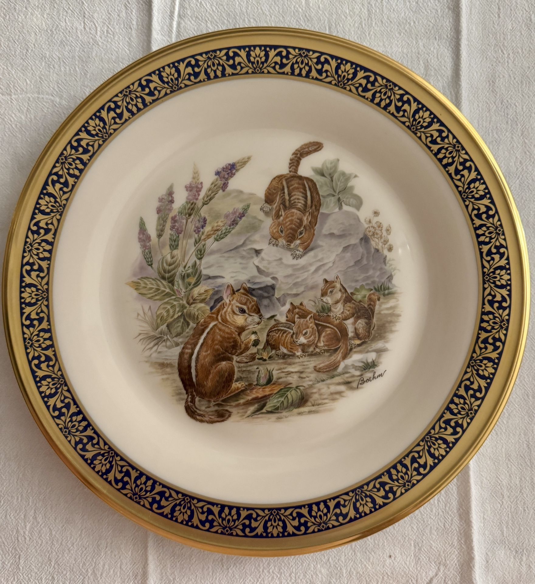 BRAND NEW! Lenox Boehm “Eastern Chipmunk” Porcelain Plate 