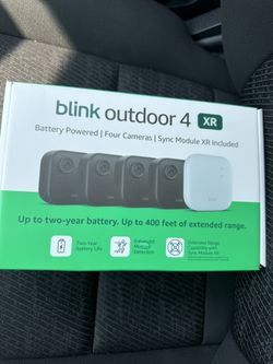 Brand New / Sealed - Blink Outdoor 4 XR - Wireless security camera with extended range, go up to 400 feet from your home, Sync Module XR included - 4 
