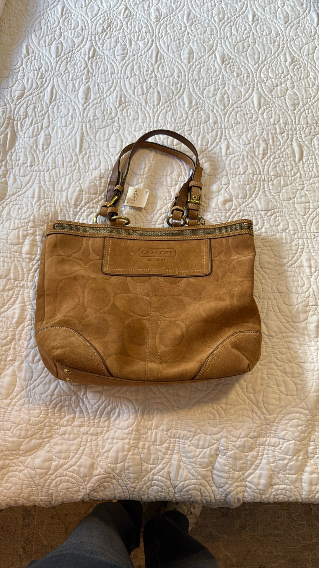Vintage Suede Coach Purse