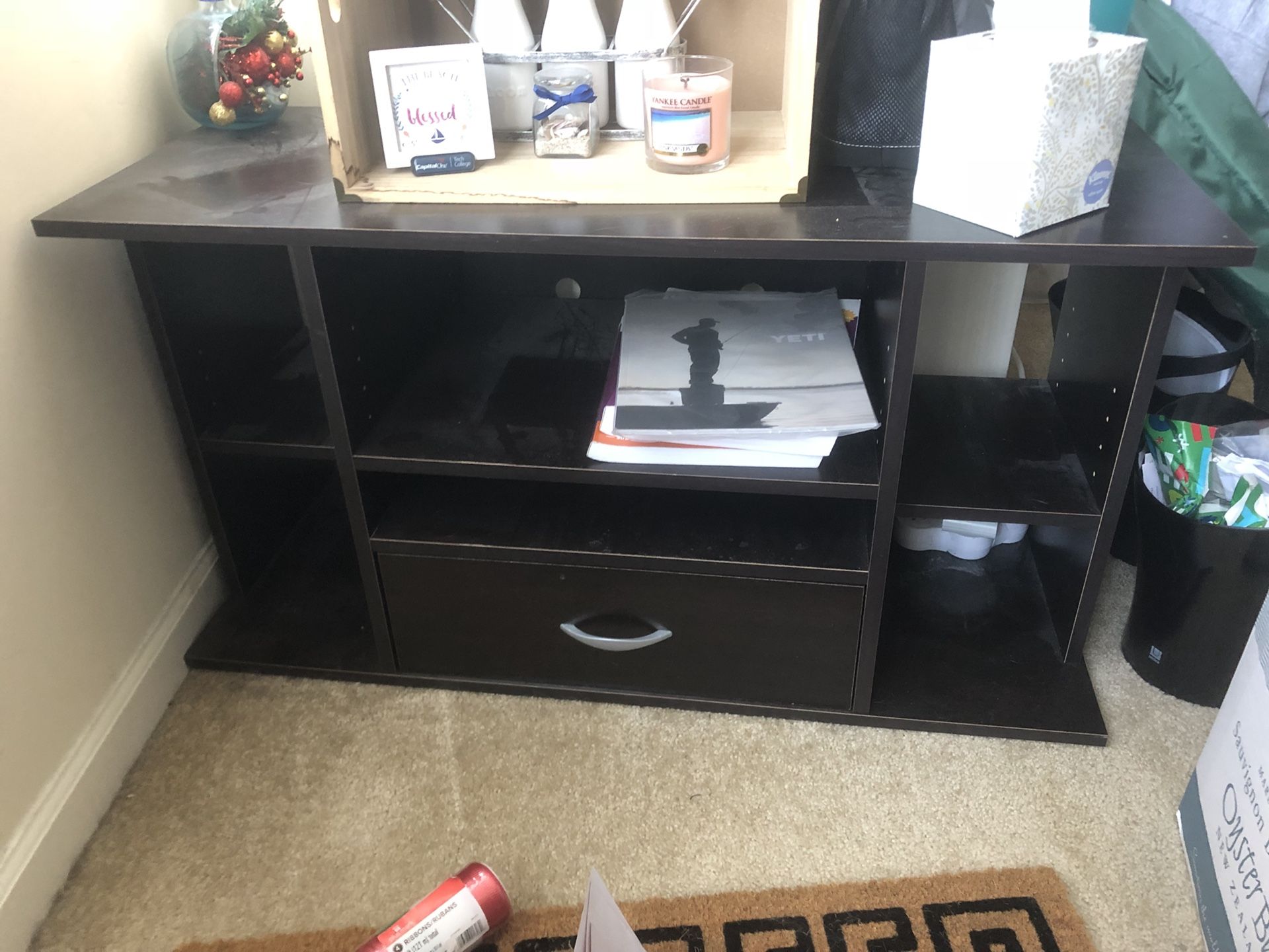 Dark brown TV stand/table