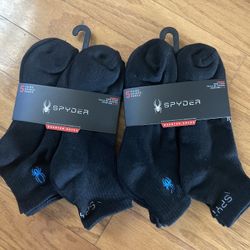 NWT Spyder Men’s Quarter Socks 10 pairs