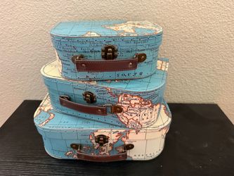 nesting paperboard decorative suitcases