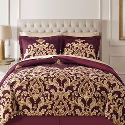 8pcs Reversible Comforter Set
