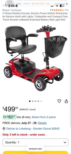 Electric wheelchair scooter for senior