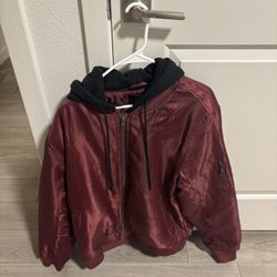 Burgundy zip up