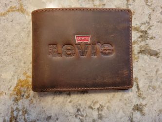 Vintage 2000s Levi's leather wallet with denim lining