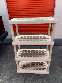 Plastic shelves