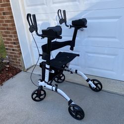 ELENKER Upright Walker, Stand Up Folding Rollator Walker