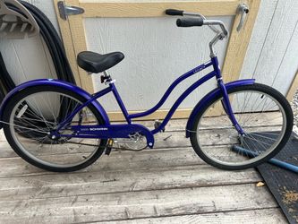 Adult stepthru cruiser single speed bicycle