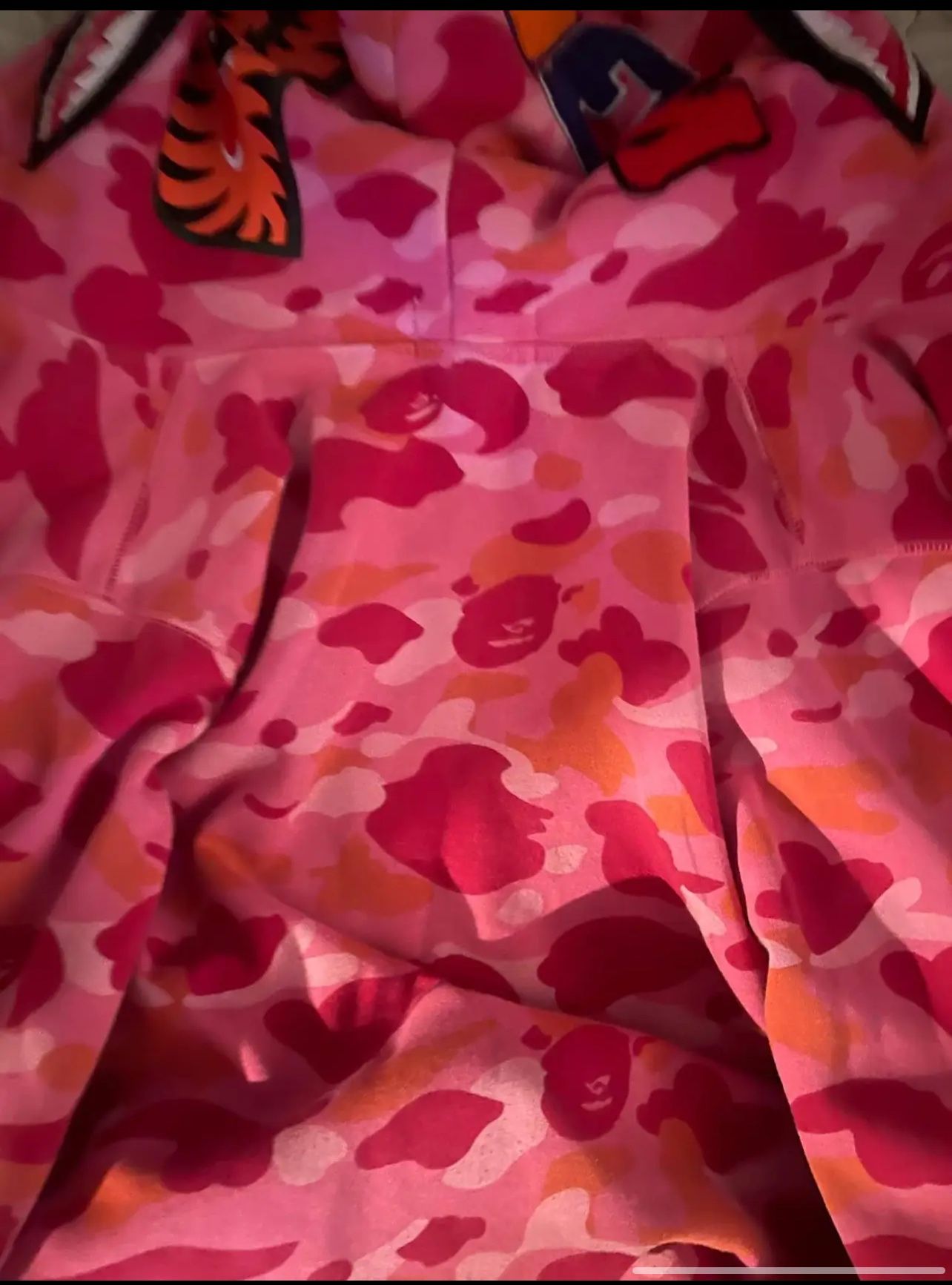 Pink Bape hoodie Full Zip Up