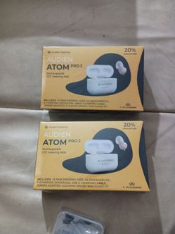 Audien atom pro 2 hearing aids (brand new)