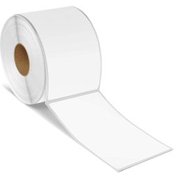  Spartan Industrial - 2/1/4X 4” Direct Thermal Labels, Perforated Shipping Labels, Compatible with Rollo & Zebra Desktop Printers - 10 Rolls, 350/Roll