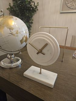 Heavy Real Functioning Marble Clock