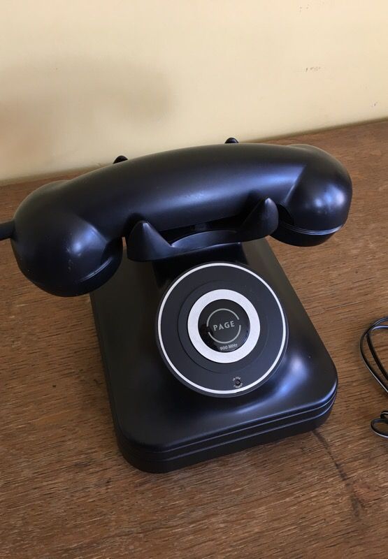 Pottery Barn Grand Vintage Style Digital Home Cordless Phone Lcd