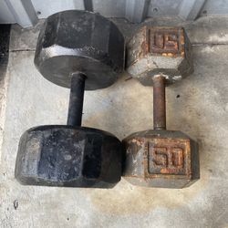 50 Pound Dumbbells 