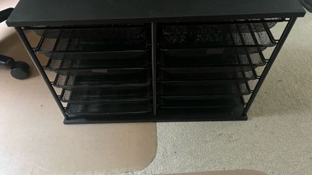 Wire Mesh File Organizer, 12 Compartments