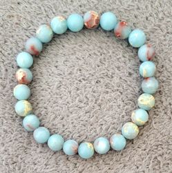 Imperial Jasper stretch bracelet, new. 7-7,5 inch