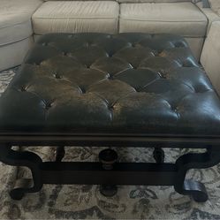 Leather Ottoman