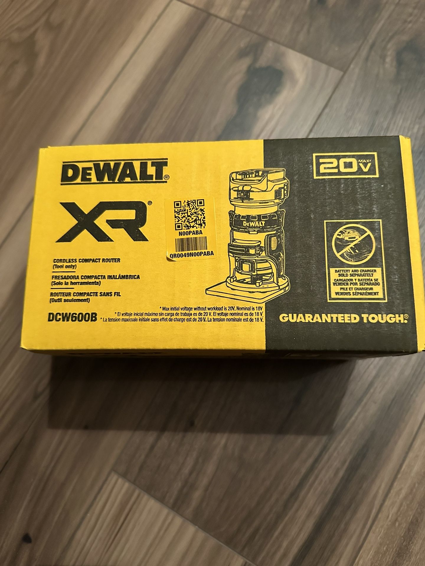 Dewalt XR 1/4in Variable Speed Brushless Fixed Cordless Router