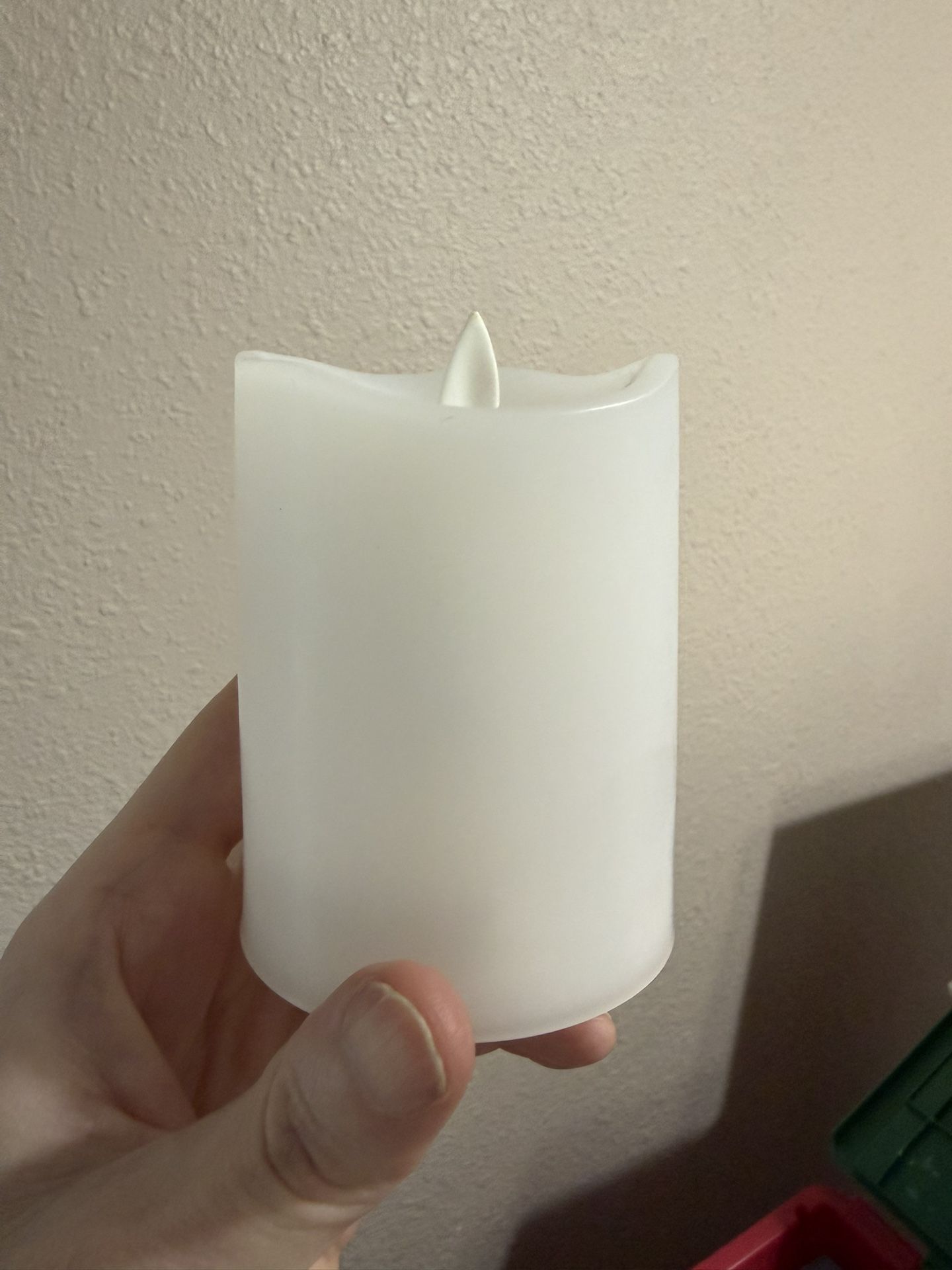 6 White LED Flickering Flameless Pillar Candles Remote Controlled