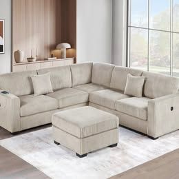 4-Piece Sectional Set W/ Ottoman