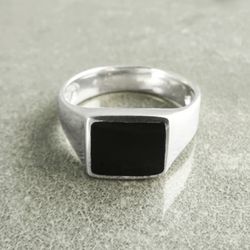 Silver Onyx Ring 
