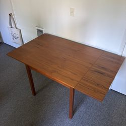 Mid Century Modern Danish Teak Dining Table - with Leaf