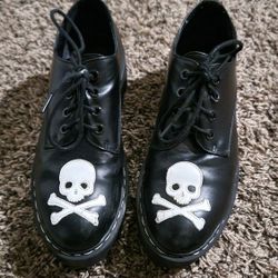 Skull High Tops, Purple Vans, And Ghostface Slippers