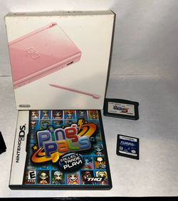 Nintendo DS Lite (Pink) + 4 games