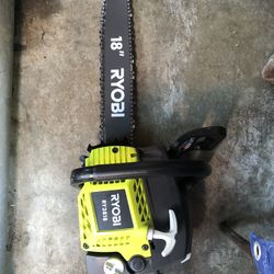 RYOBI 18 INCHES CHAINSAW 2 CICLE GAS WITH HEAVY DUTY CASE BRAND NEW