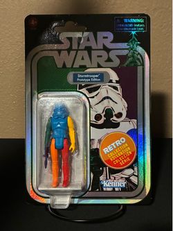 Star Wars, Retro Collection, Stormtrooper Prototype, Blue Head, 3.75” Fig.