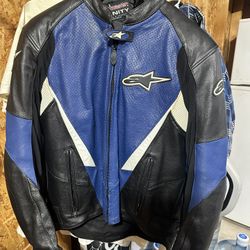 ALPINESTARS Leather Motorcycle Jacket 