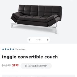 Slightly Used Luxury Couch With Charger Ports