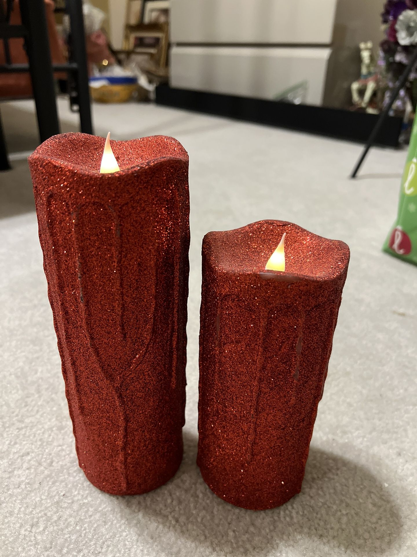 Red Flameless Candles (Battery Operated) 