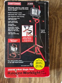 Craftsman halogen work light with stand